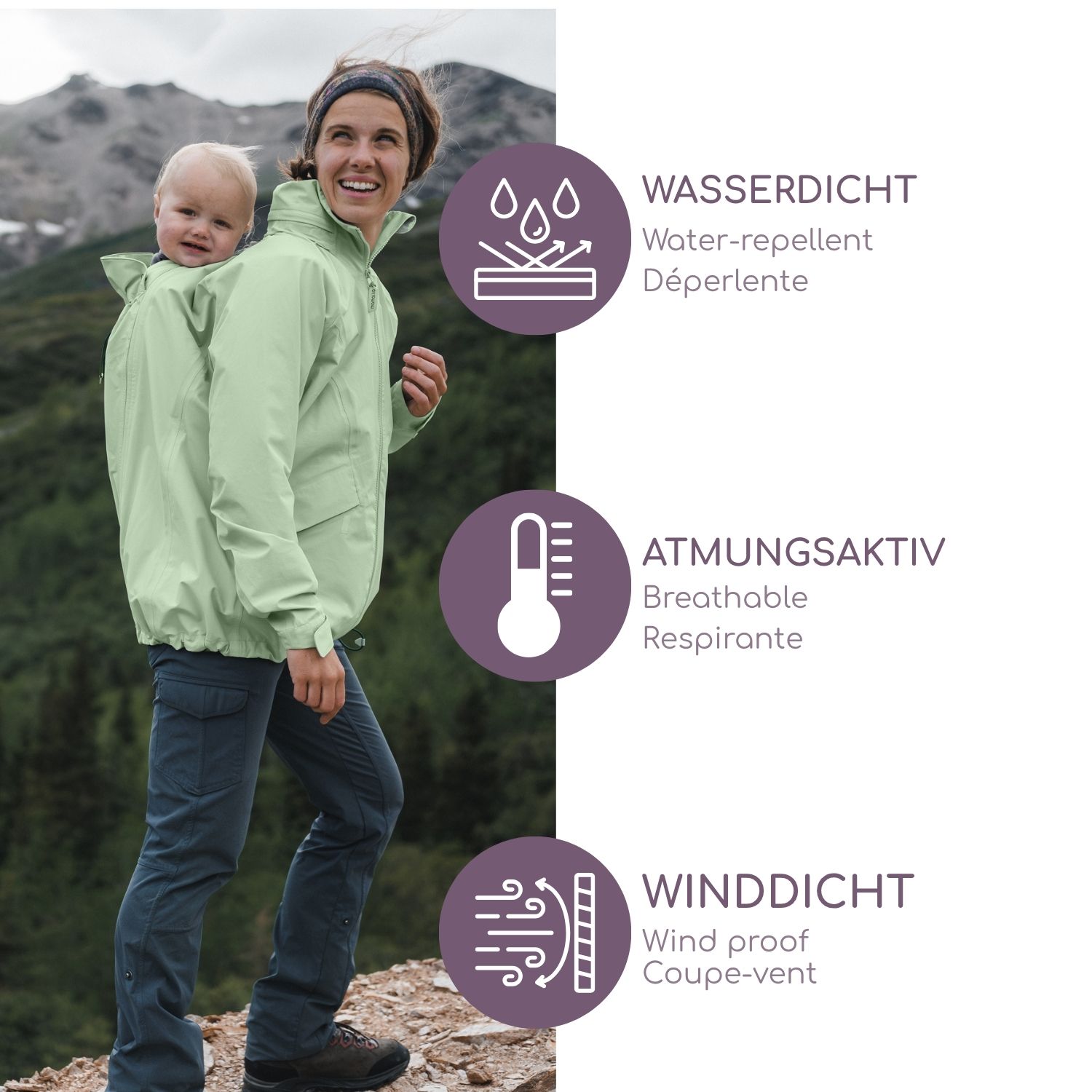 Veste de portage outdoor Explorer menthe S