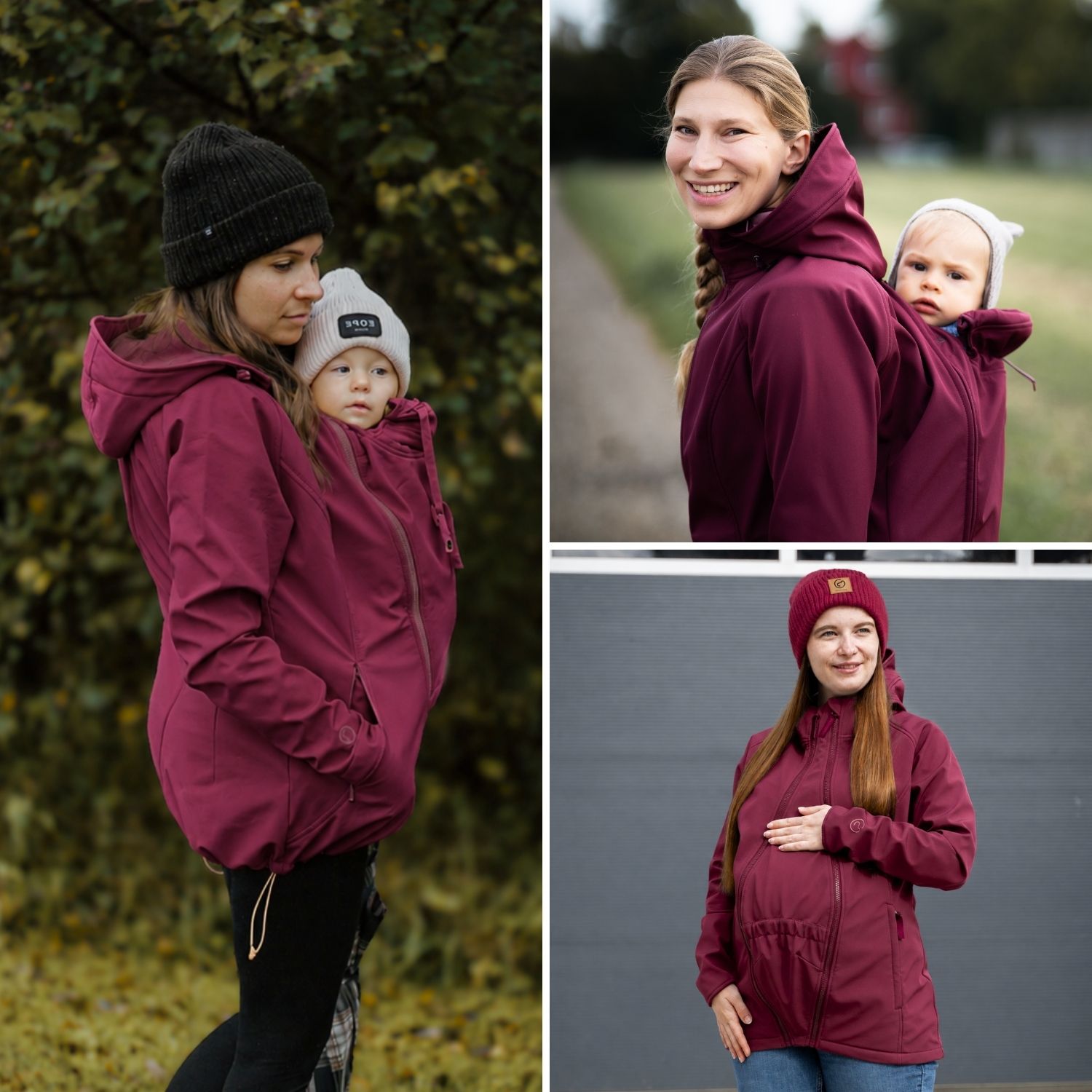 Veste de portage en softshell Allrounder fit burgundy S