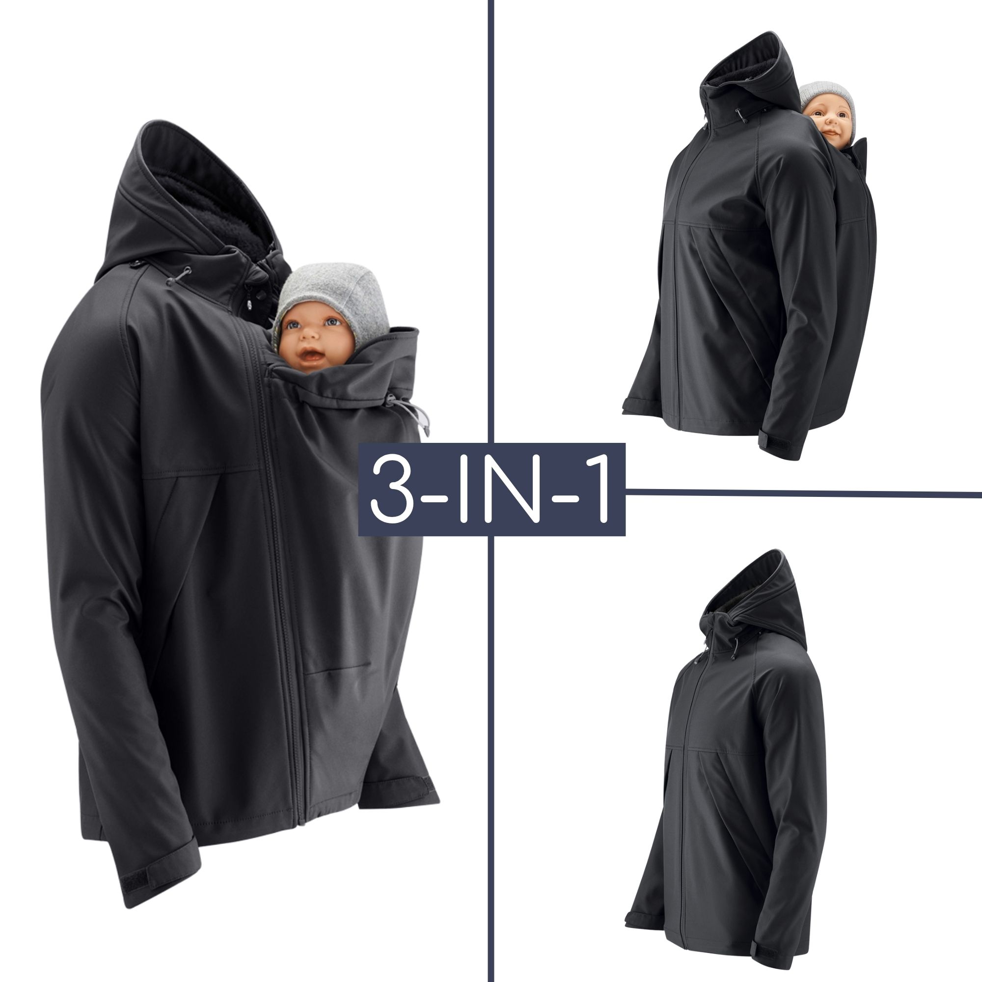 Veste de portage en softshell Allrounder d´hiver noir XL