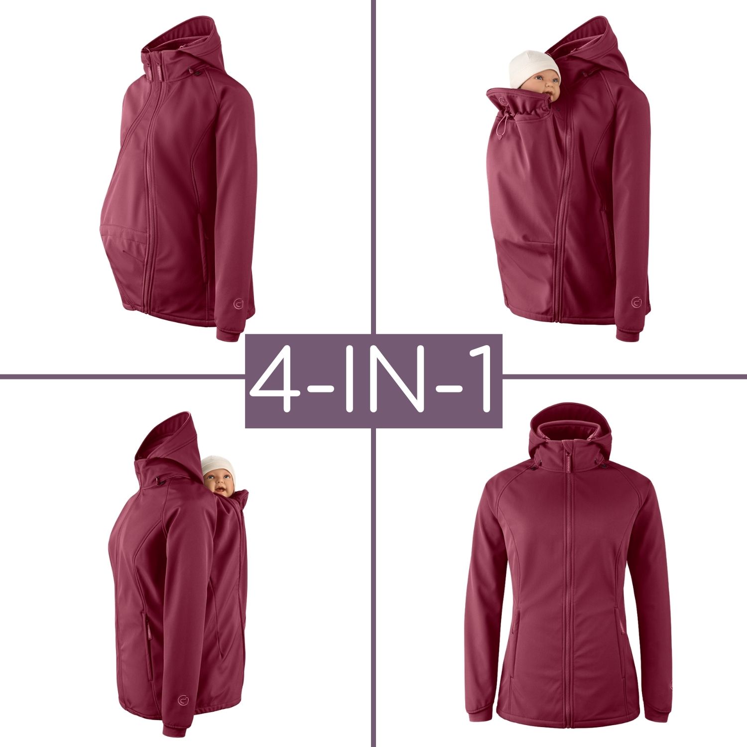 Veste de portage en softshell Allrounder fit burgundy S