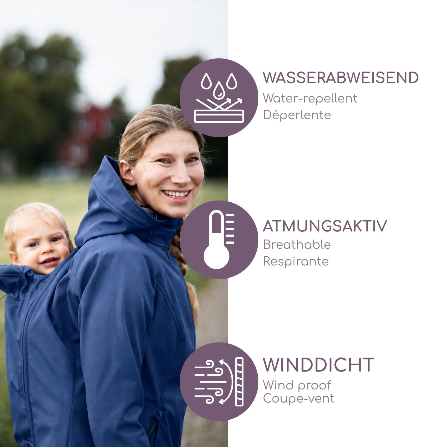 Veste de portage en softshell Allrounder fit navy M