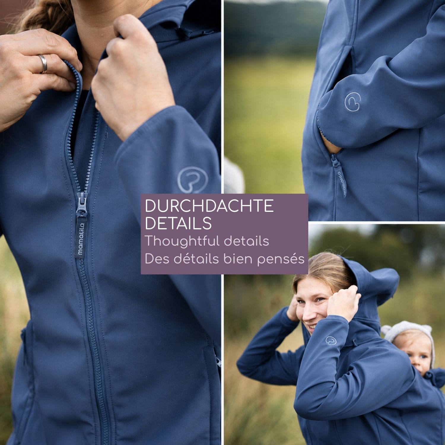 Veste de portage en softshell Allrounder fit navy M