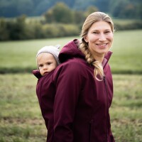 Softshell Babywearing Jacket Allrounder fit burgundy L